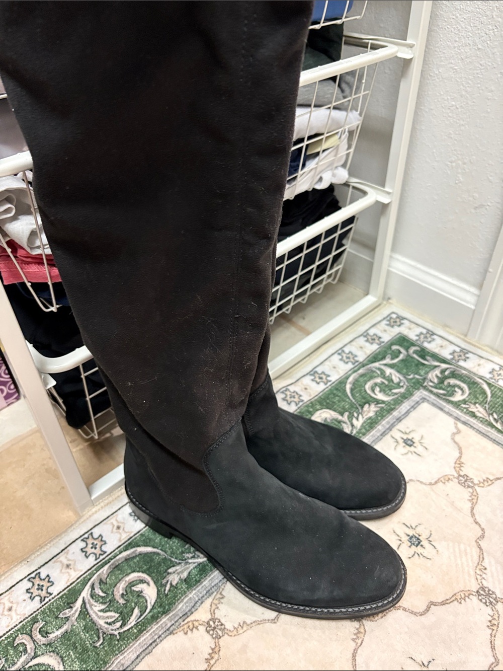 Ecco Black Over-the-Knee Suede Boots